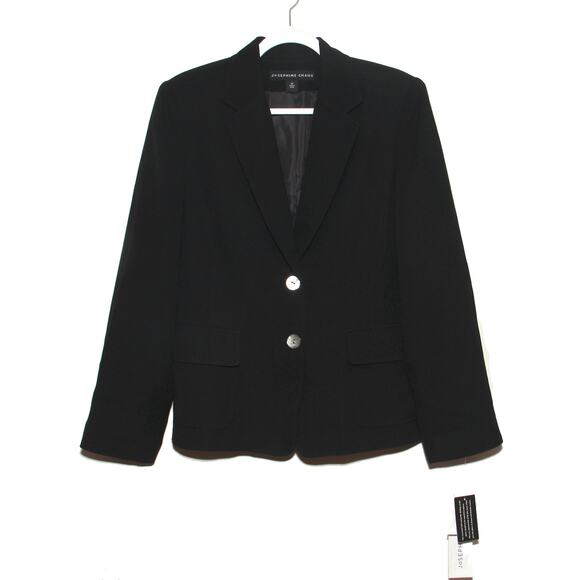 NEW Josephine Chaus Black Silk Blazer Size 12 - Picture 1 of 7